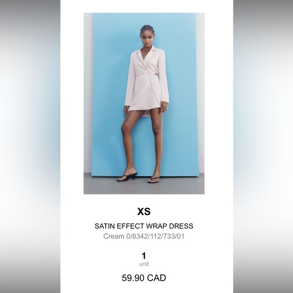 Zara dress. Worn once, perfect condition - Picture 2 of 2